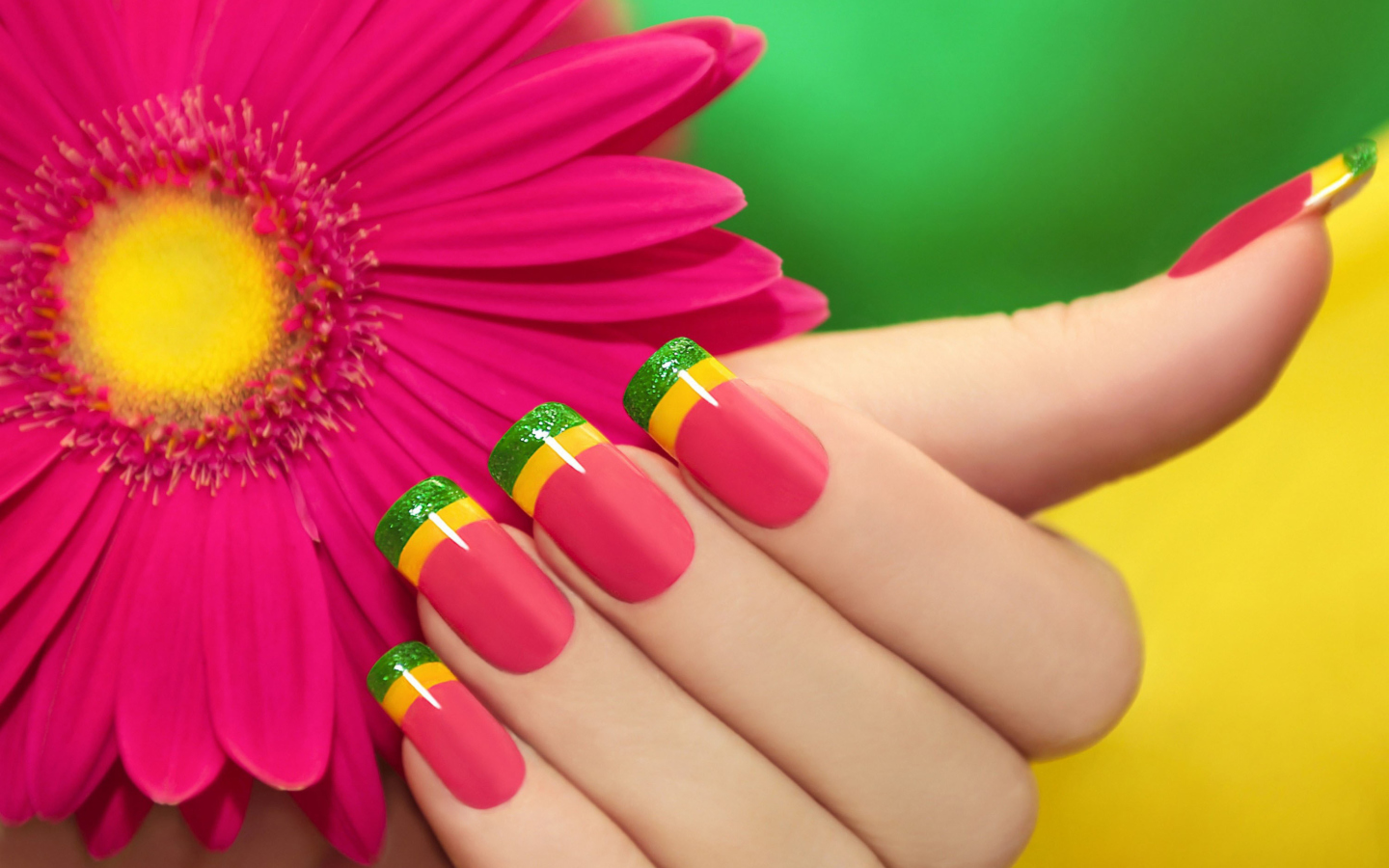 Das Colorful Nails Wallpaper 1440x900
