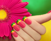 Colorful Nails wallpaper 176x144