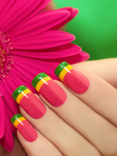 Fondo de pantalla Colorful Nails 240x320