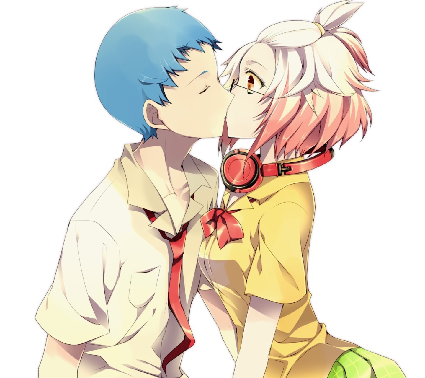 Fondo de pantalla Anime Kiss 1440x1280