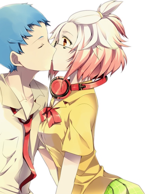 Anime Kiss wallpaper 480x640
