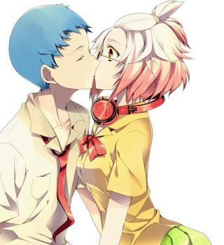Anime Kiss - Obrázkek zdarma pro iPad