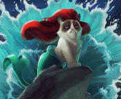 Screenshot №1 pro téma Grumpy Cat Mermaid 176x144