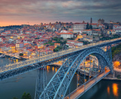 Fondo de pantalla Dom Luis I Bridge in Porto 176x144