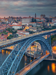 Das Dom Luis I Bridge in Porto Wallpaper 240x320