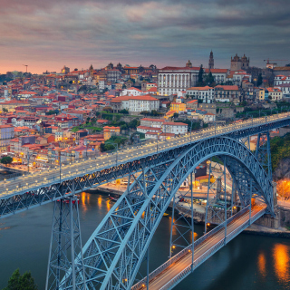 Dom Luis I Bridge in Porto Background for Samsung B159 Hero Plus