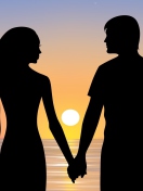 Обои Romantic Sunset Silhouettes 132x176