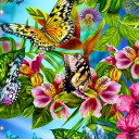 Das Discover Butterfly Meadow Wallpaper 128x128