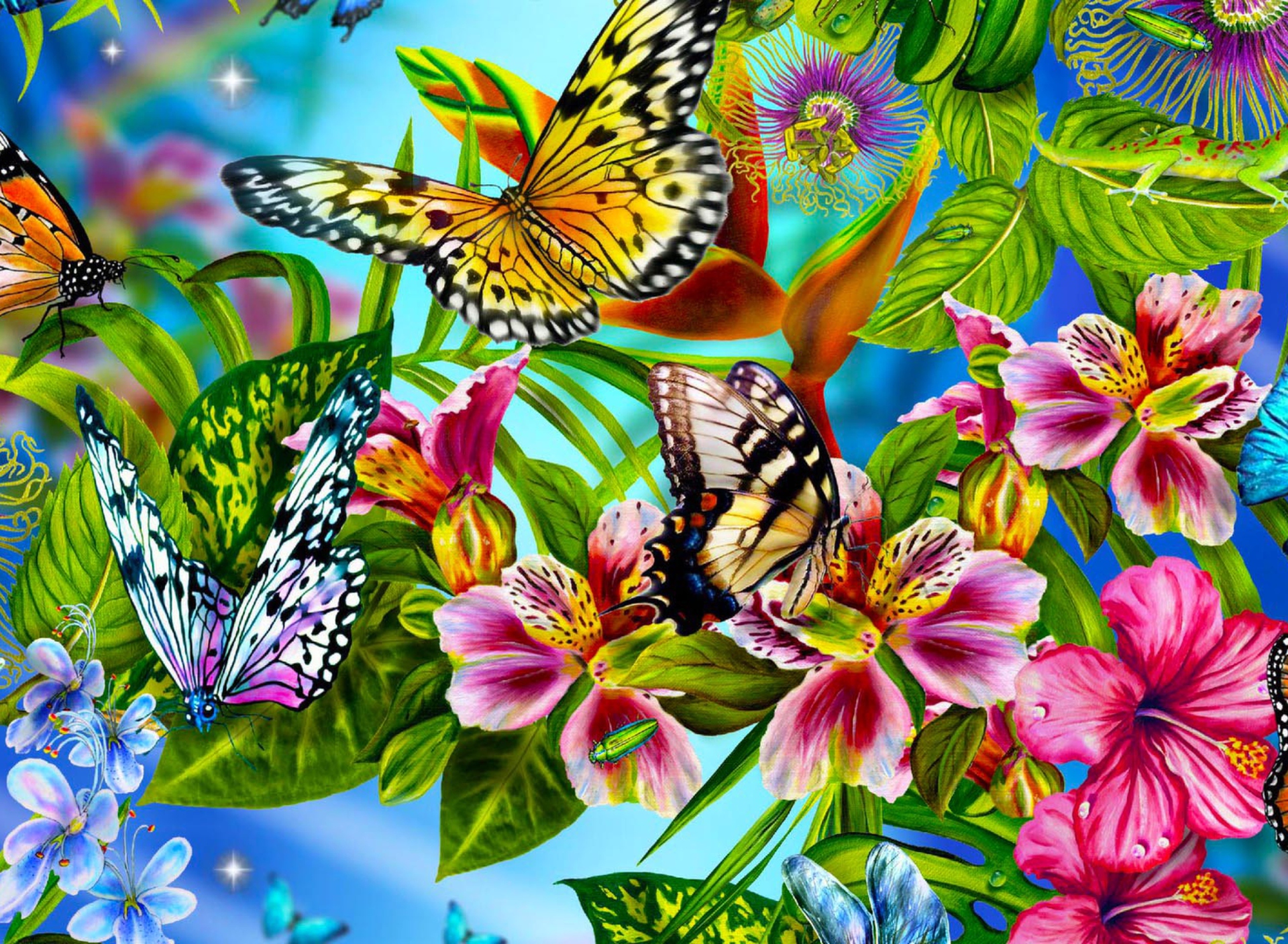 Das Discover Butterfly Meadow Wallpaper 1920x1408