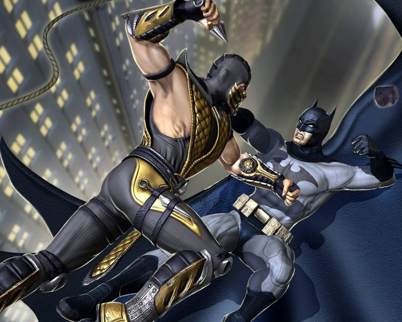 Fondo de pantalla Scorpion Vs Batman 1280x1024