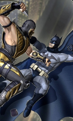 Das Scorpion Vs Batman Wallpaper 240x400