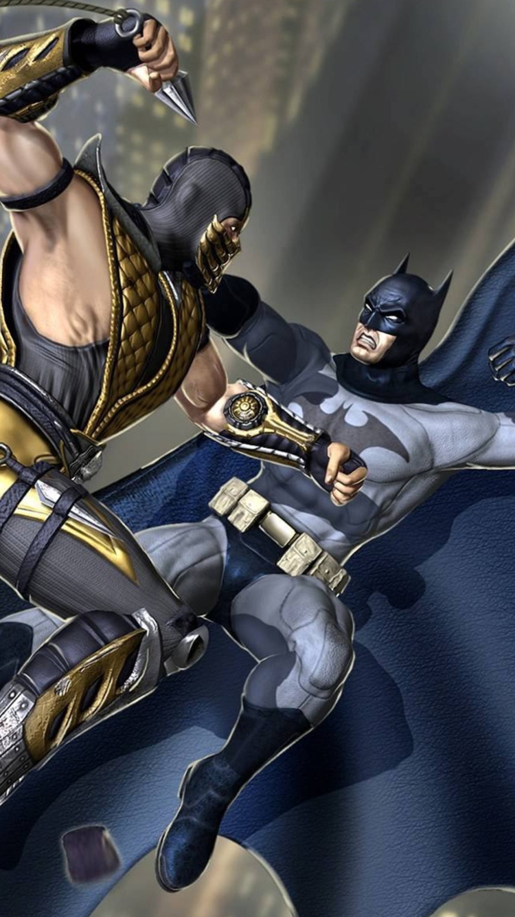 Das Scorpion Vs Batman Wallpaper 750x1334