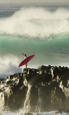 Extreme Surfing wallpaper 240x400