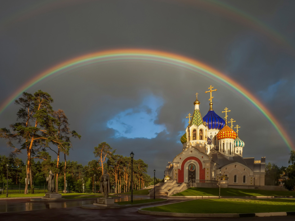 Fondo de pantalla The Church of St. Igor of Chernigov in Peredelkino 1024x768