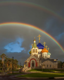 Sfondi The Church of St. Igor of Chernigov in Peredelkino 128x160