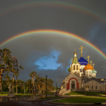 Sfondi The Church of St. Igor of Chernigov in Peredelkino 208x208
