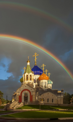 Sfondi The Church of St. Igor of Chernigov in Peredelkino 240x400