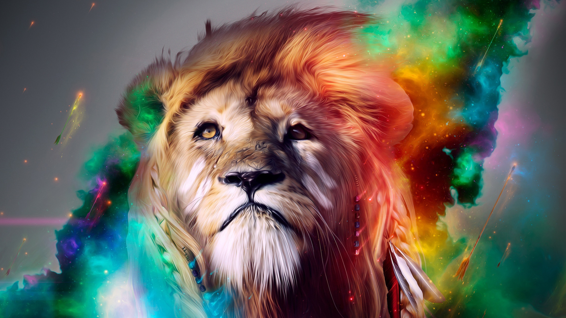 Fondo de pantalla Lion Art 1920x1080
