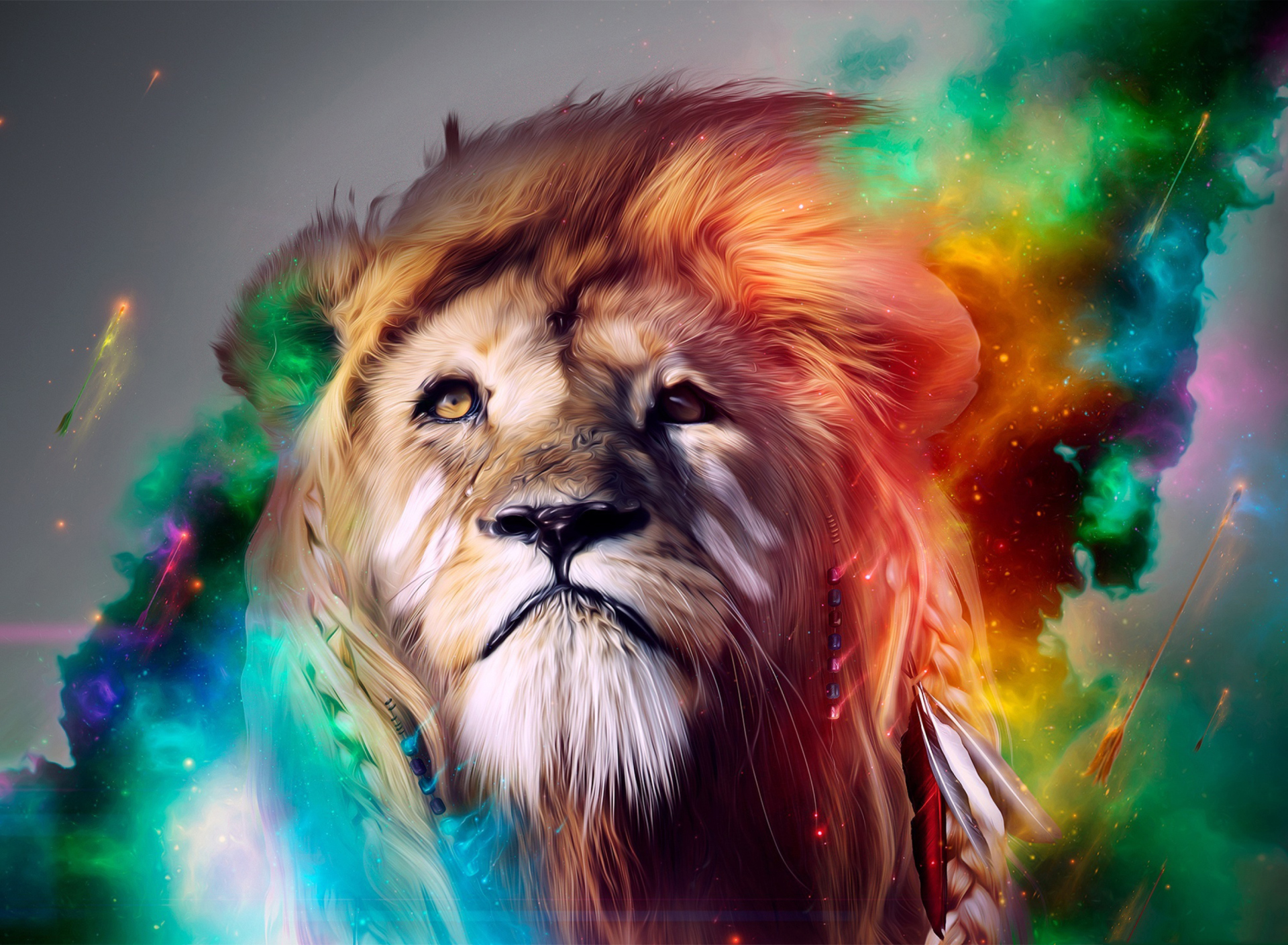 Fondo de pantalla Lion Art 1920x1408