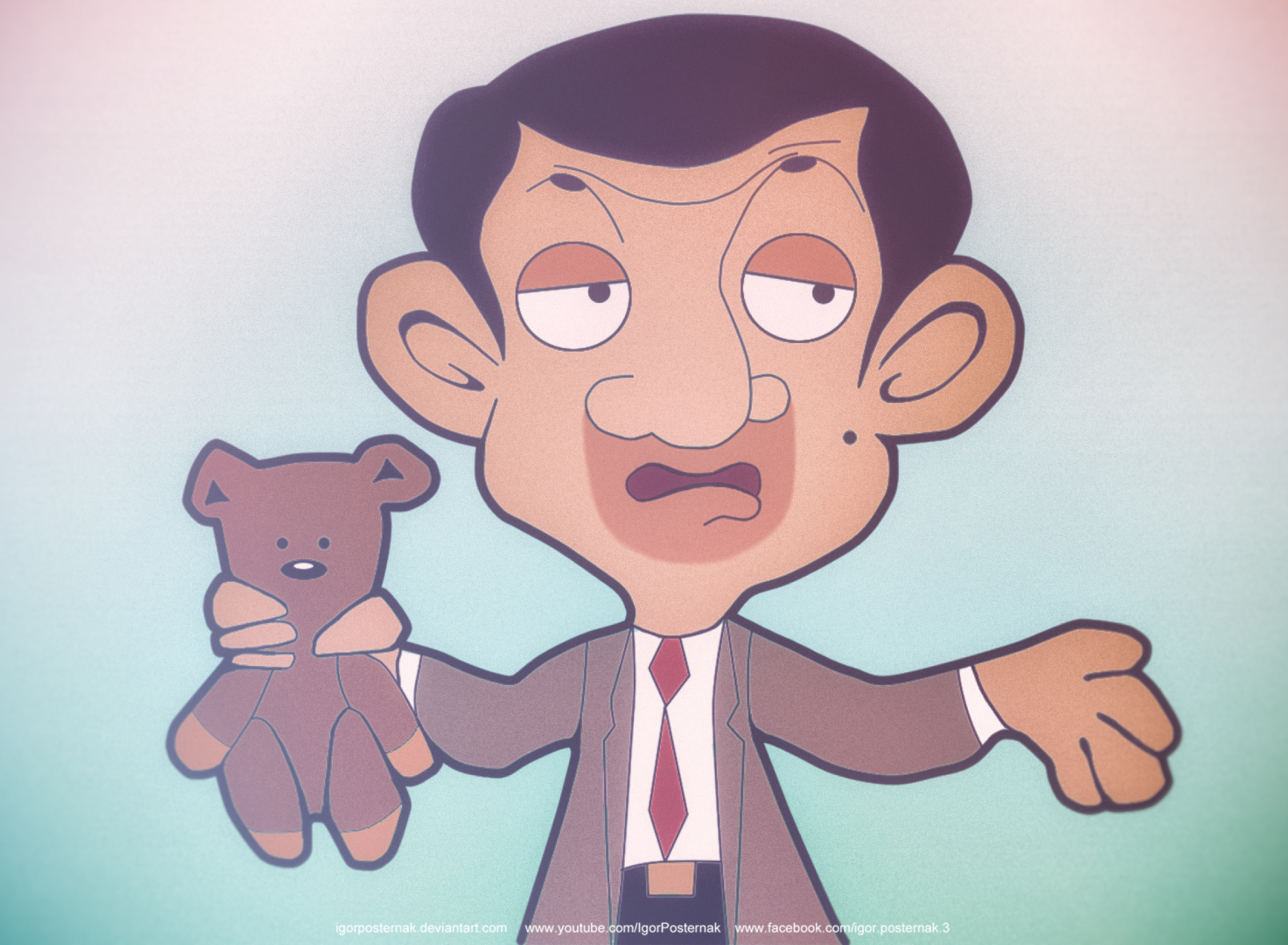 Das Mr Bean Drawing Wallpaper 1920x1408