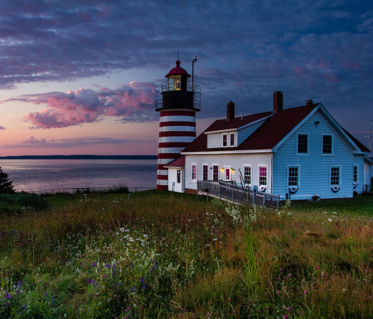 Sfondi U.S. State Of Maine Lighthouse 1200x1024