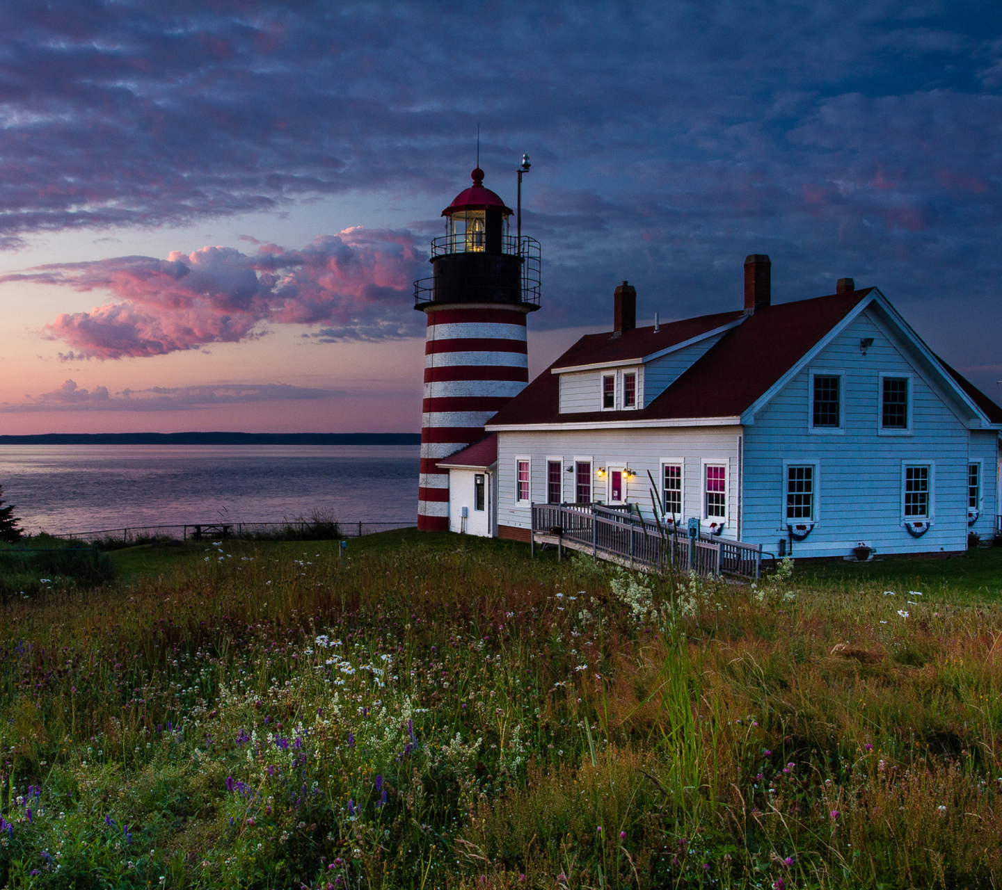 Sfondi U.S. State Of Maine Lighthouse 1440x1280