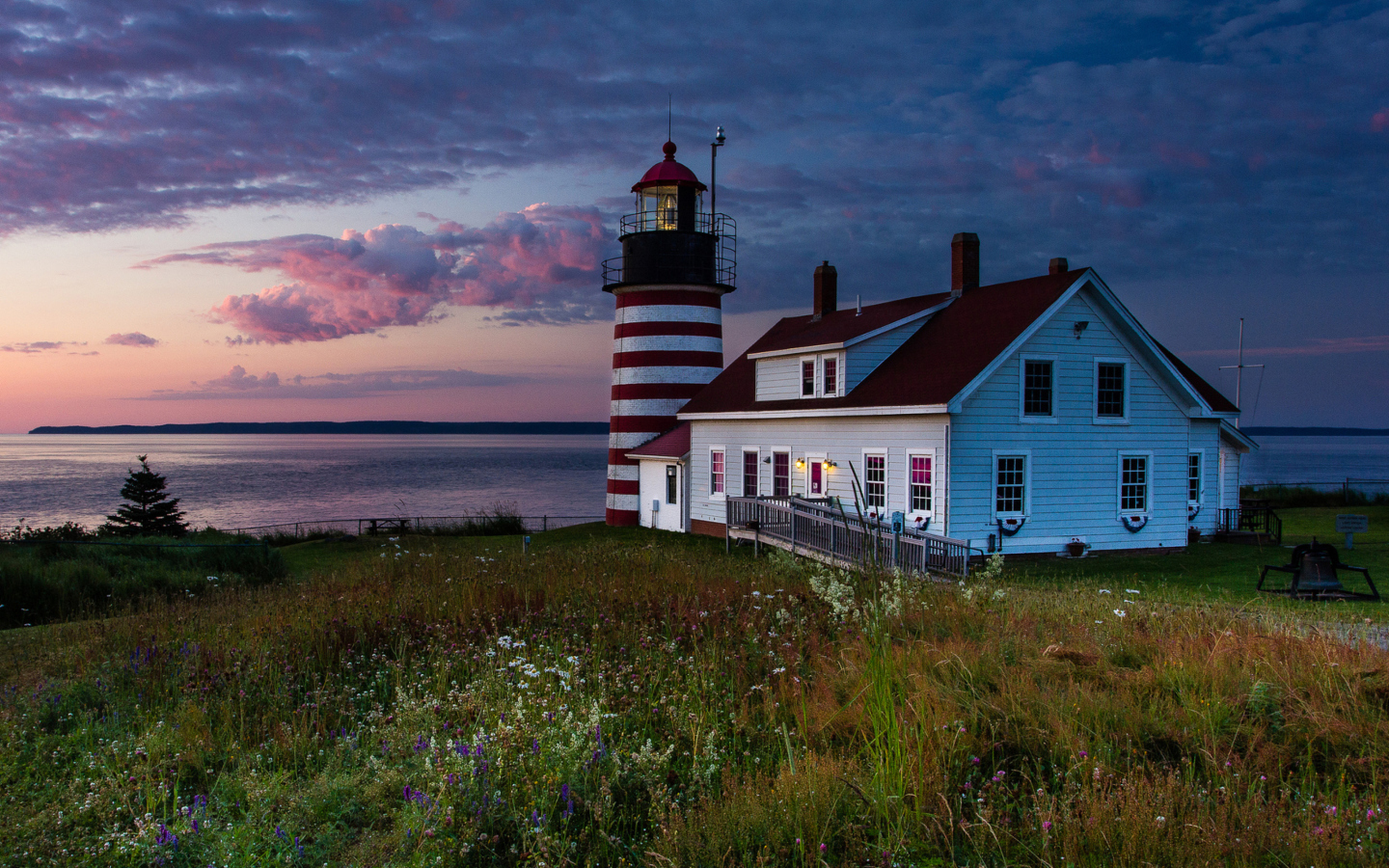 Das U.S. State Of Maine Lighthouse Wallpaper 1440x900