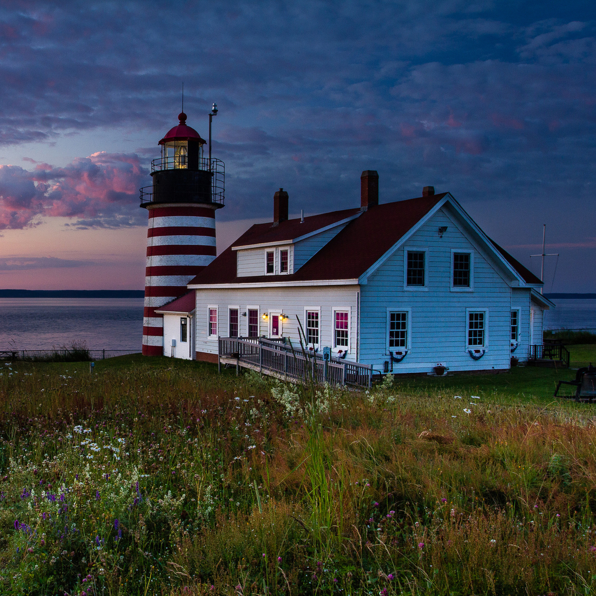Sfondi U.S. State Of Maine Lighthouse 2048x2048