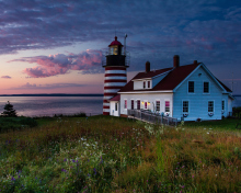 Das U.S. State Of Maine Lighthouse Wallpaper 220x176