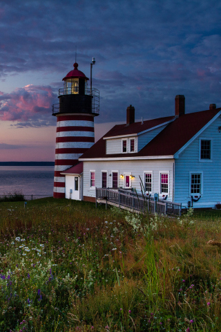 U.S. State Of Maine Lighthouse wallpaper 320x480