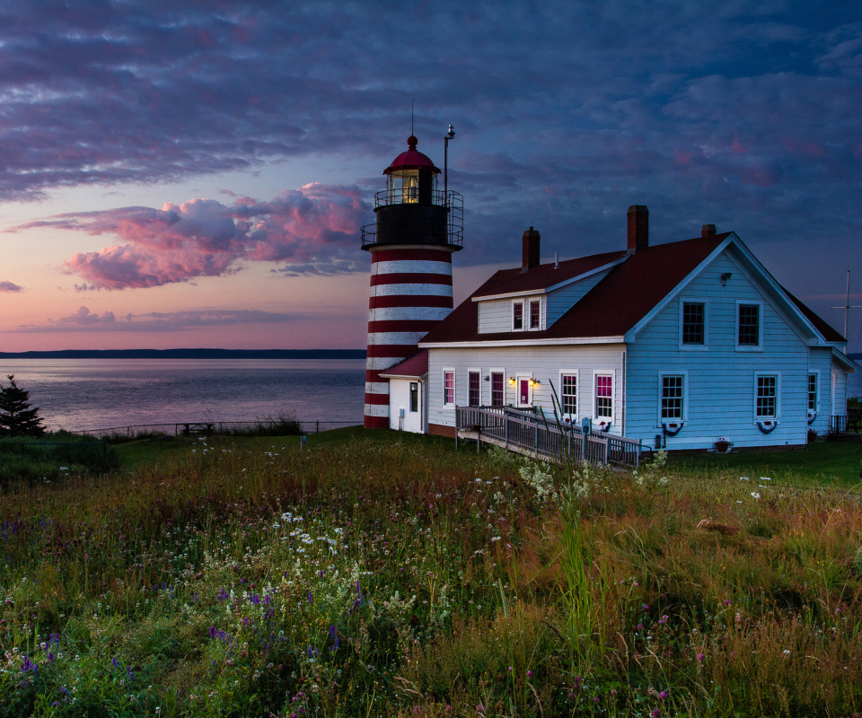 Sfondi U.S. State Of Maine Lighthouse 960x800