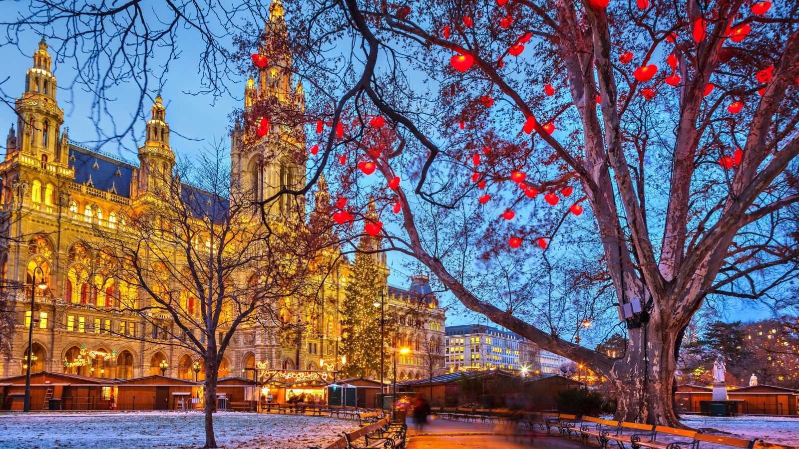 Vienna Town Hall Austria wallpaper 1600x900