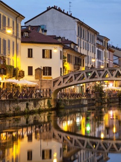 Milan Canal Navigli District screenshot #1 240x320