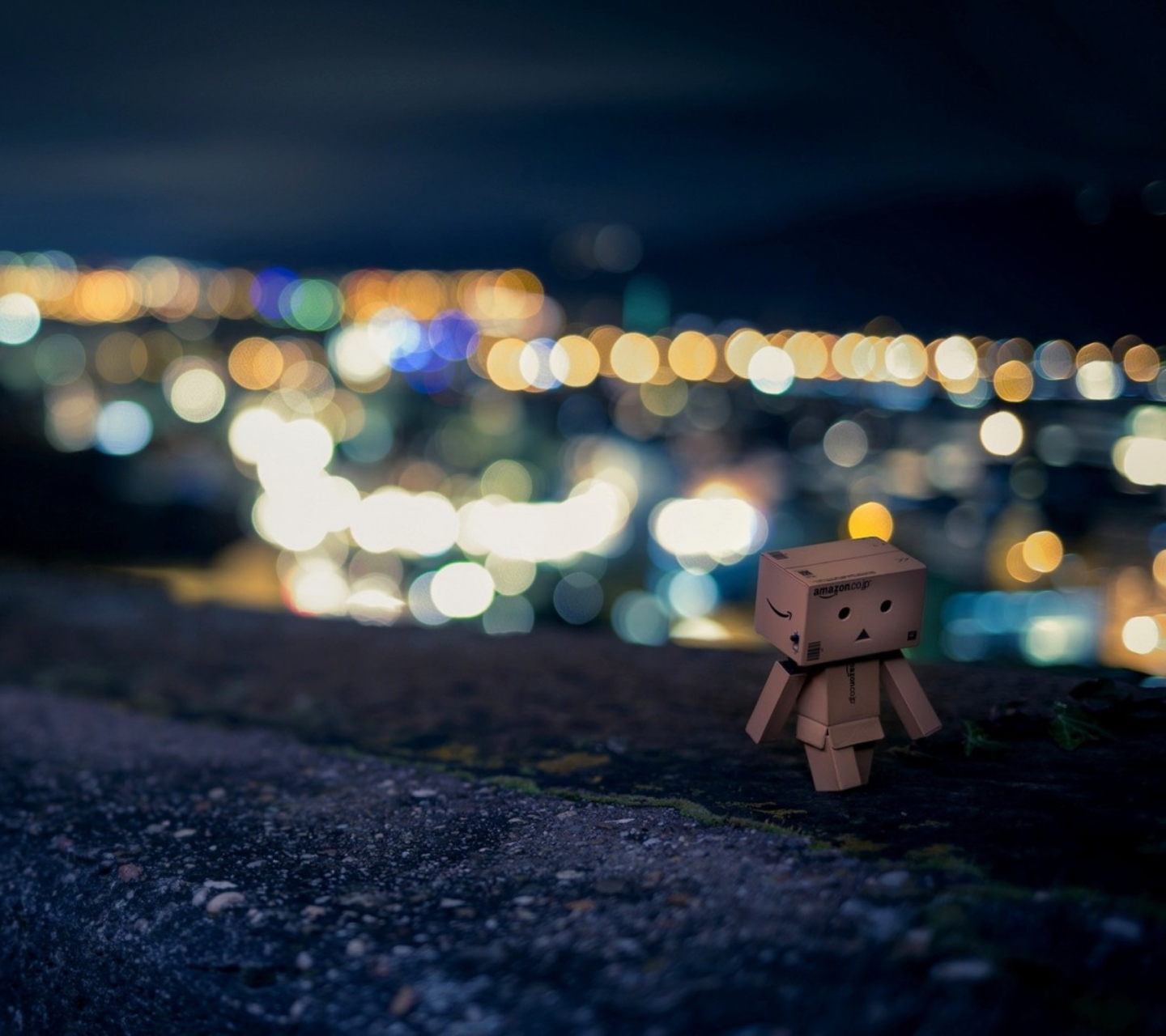 Danbo Walking At City Lights screenshot #1 1440x1280