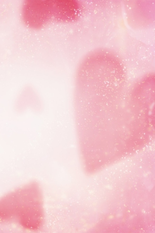 Das Pink Hearts Wallpaper 320x480
