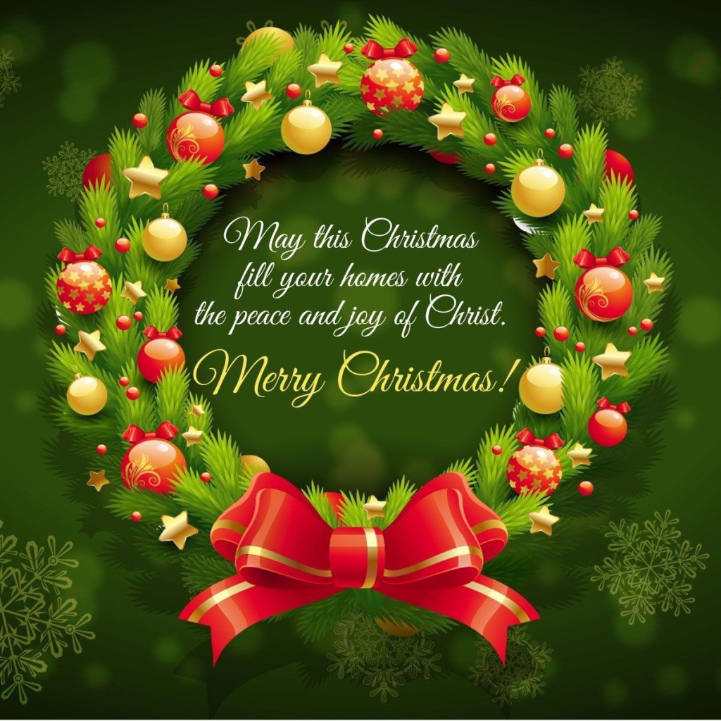 Sfondi Merry Christmas 25 December SMS Wish 1024x1024