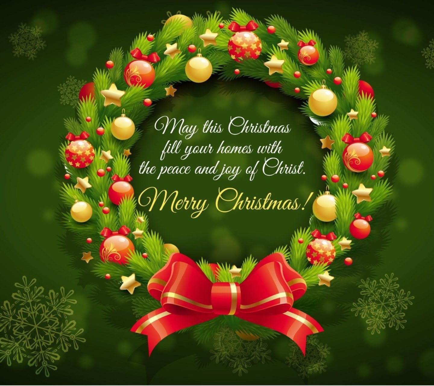 Sfondi Merry Christmas 25 December SMS Wish 1440x1280