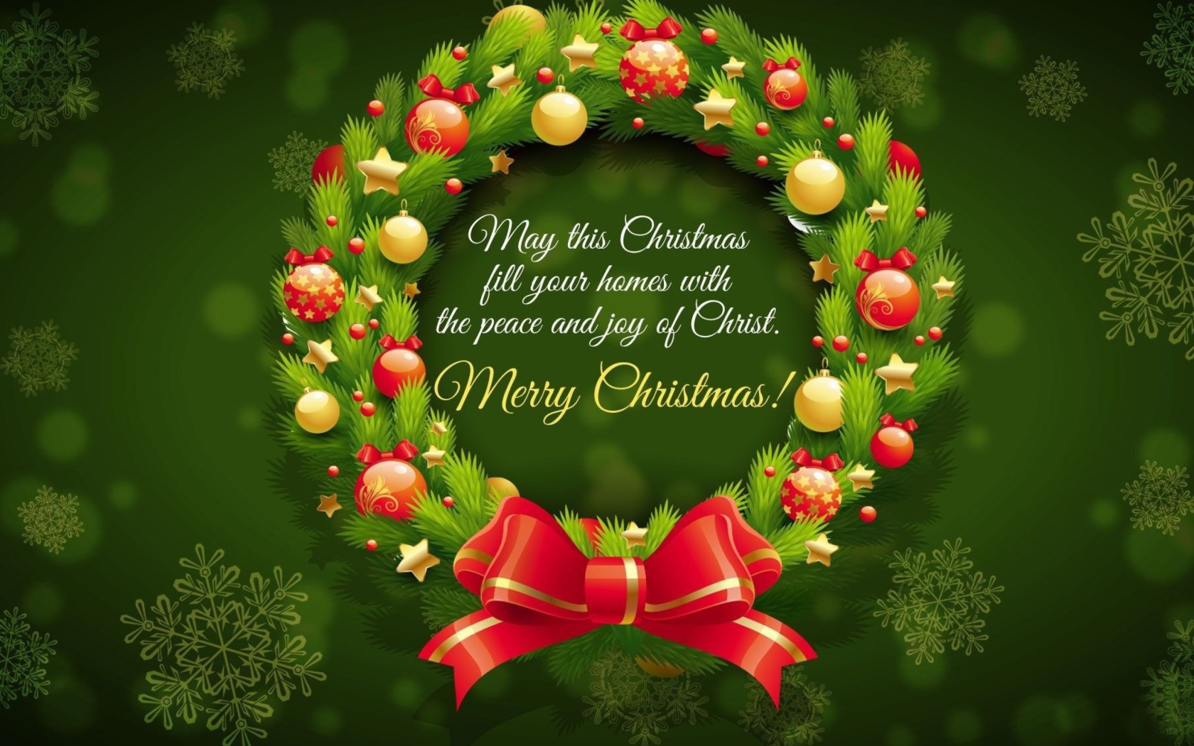Das Merry Christmas 25 December SMS Wish Wallpaper 1680x1050