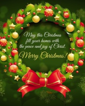 Das Merry Christmas 25 December SMS Wish Wallpaper 176x220