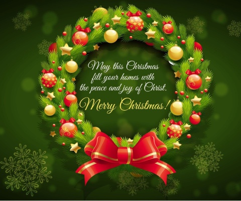 Sfondi Merry Christmas 25 December SMS Wish 480x400