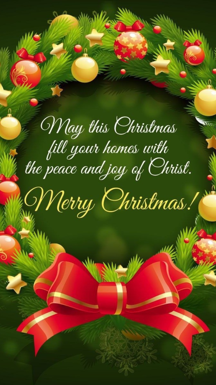 Обои Merry Christmas 25 December SMS Wish 750x1334