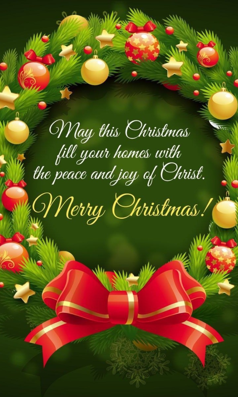 Sfondi Merry Christmas 25 December SMS Wish 768x1280