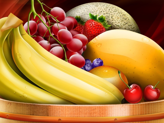 Das Fruits And Berries Wallpaper 640x480