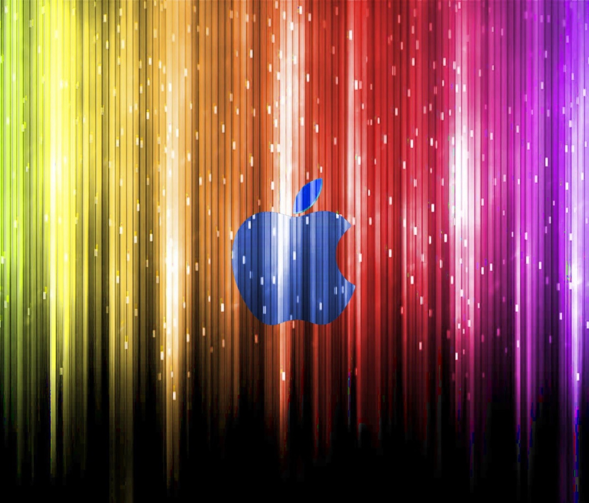 Fondo de pantalla Sparkling Apple Logo 1200x1024