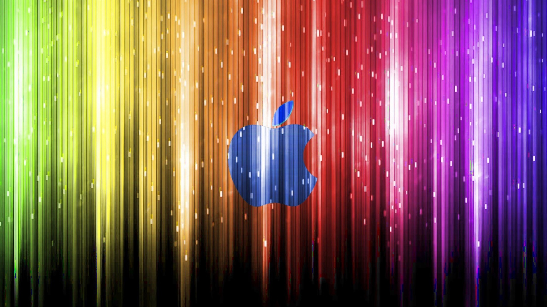 Fondo de pantalla Sparkling Apple Logo 1920x1080