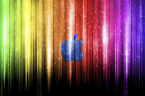 Sparkling Apple Logo wallpaper 480x320