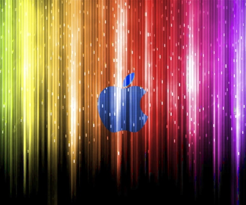 Sparkling Apple Logo wallpaper 480x400