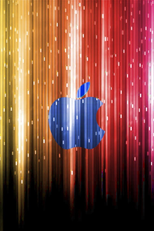 Fondo de pantalla Sparkling Apple Logo 640x960