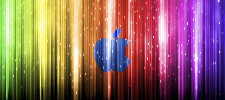 Fondo de pantalla Sparkling Apple Logo 720x320
