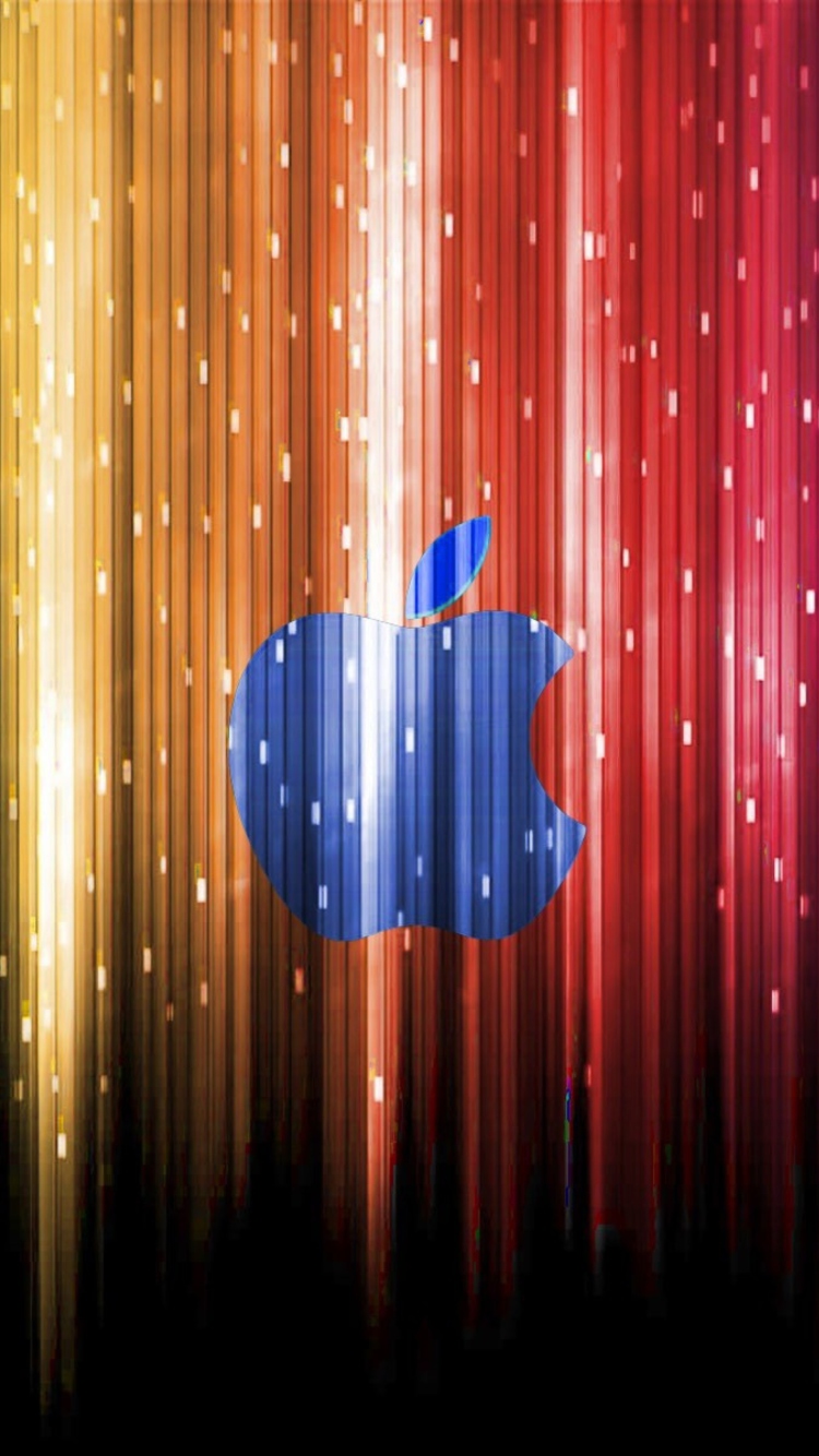Fondo de pantalla Sparkling Apple Logo 750x1334